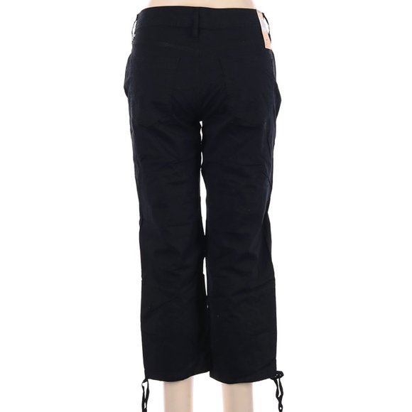 *DKNY Black Cropped Capri Tie Cuff Jean - Picture 2 of 2